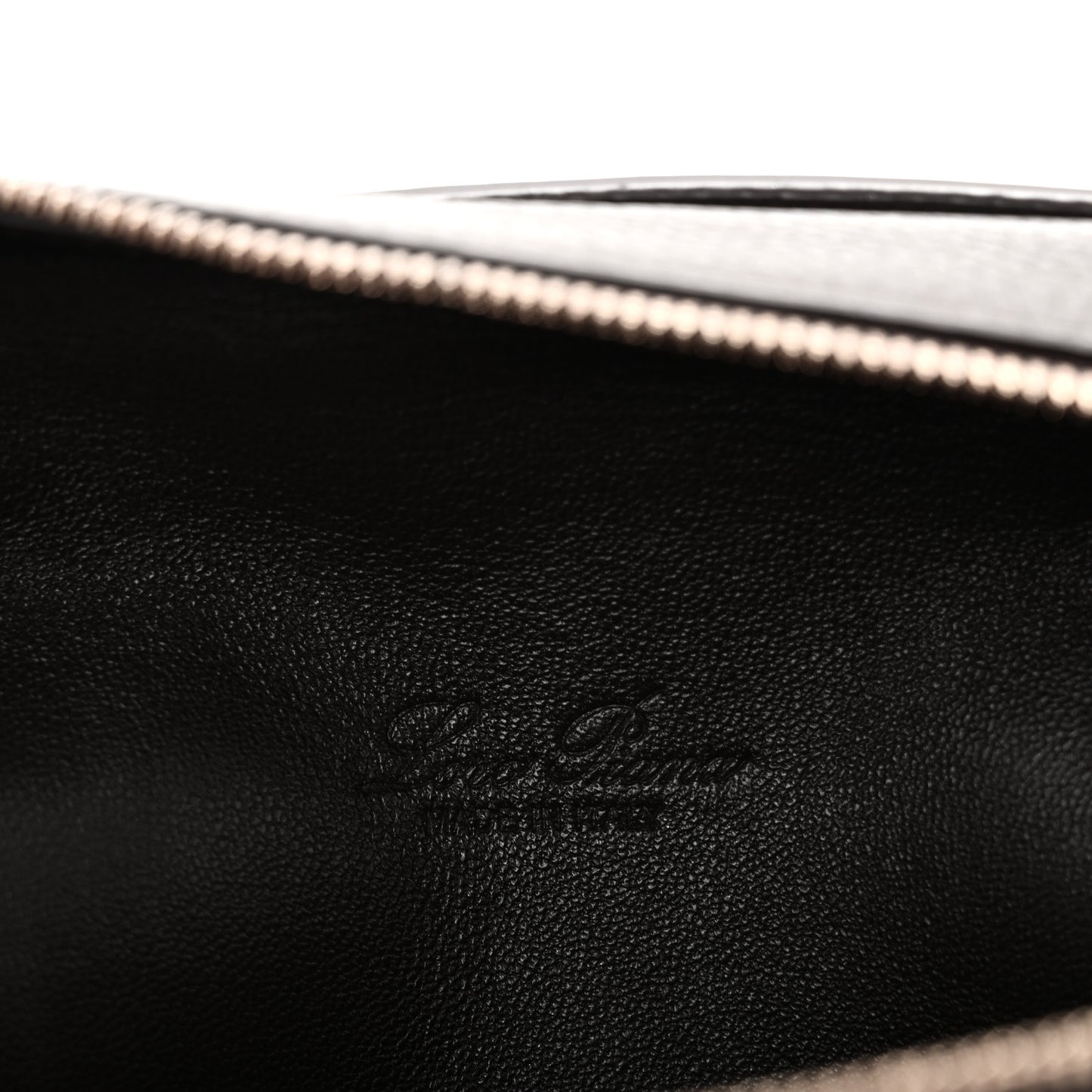 Grained Calfskin L19 Extra Pocket Pouch Dark Chocolate Liquorice