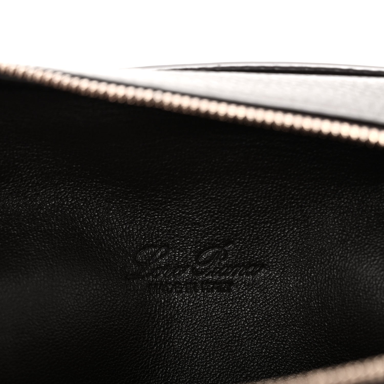 Loro Piana Grained Calfskin L19 Extra Pocket Pouch Dark Chocolate Liquorice 6 of 10