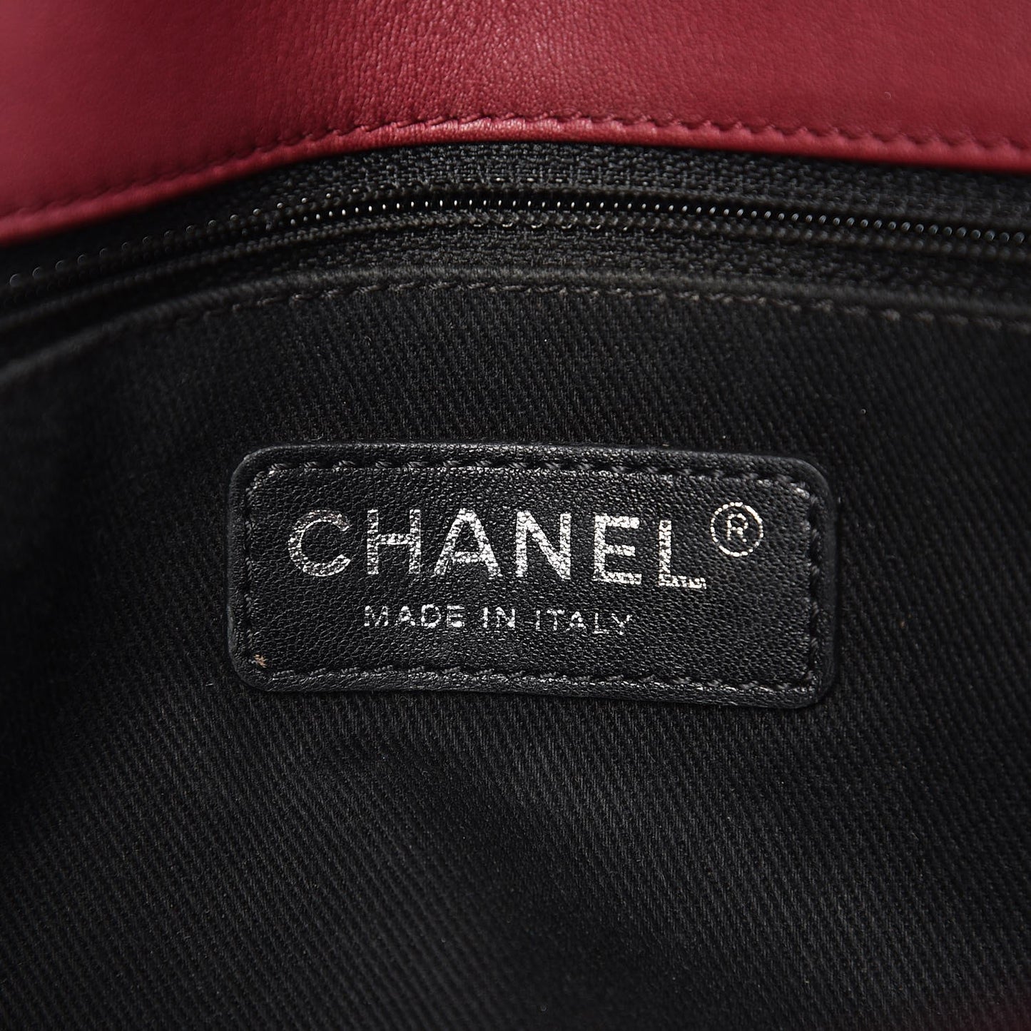 Patent Quilted Large Coco Shine Flap Burgundy