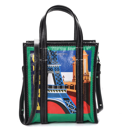 Balenciaga Agneau Arena Paris Print XS Bazar Shopper Tote 1 of 7