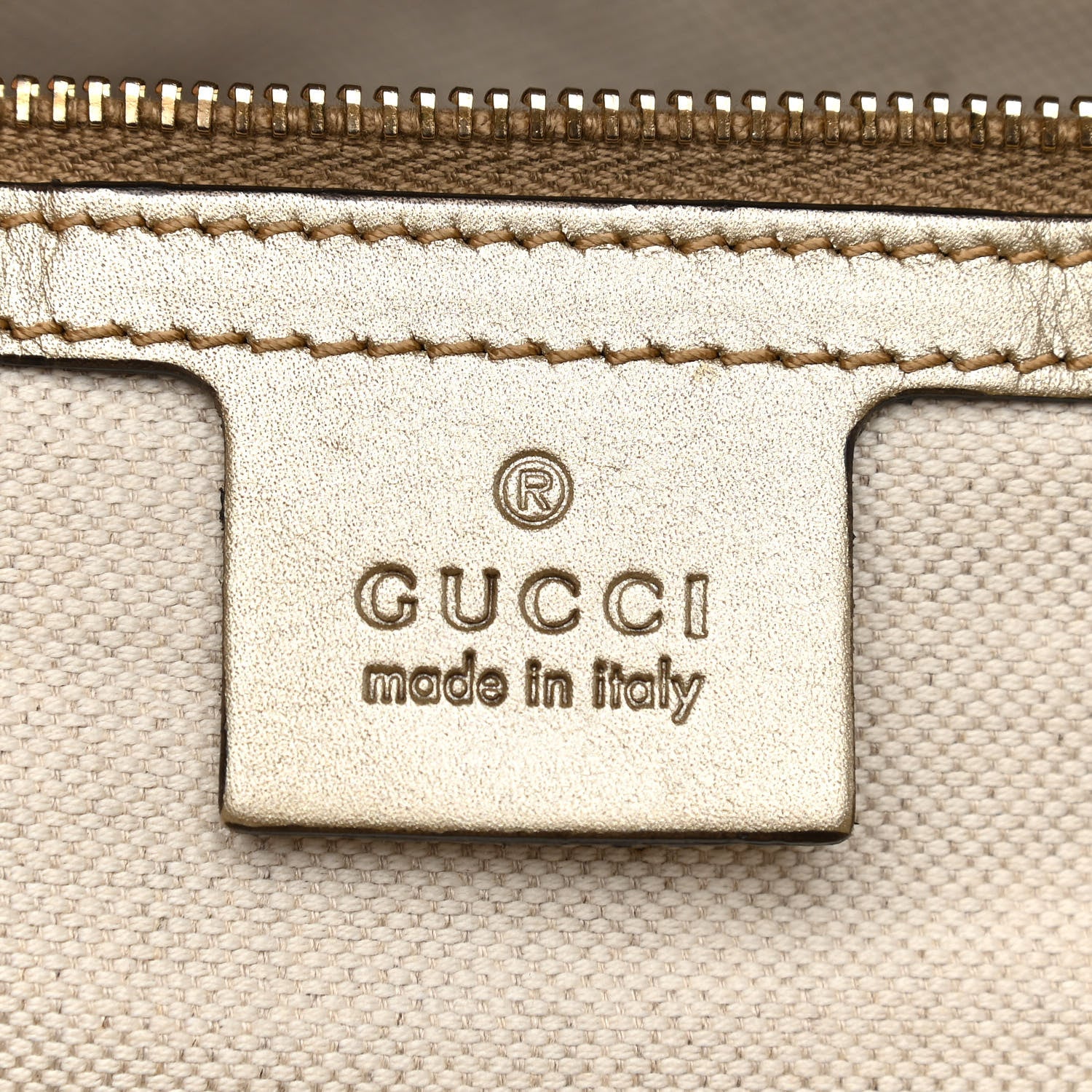 Gucci Metallic Guccissima Medium Bree Shoulder Bag Golden Beige 6 of 11