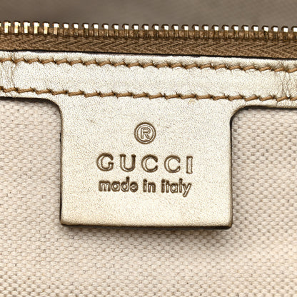 Gucci Metallic Guccissima Medium Bree Shoulder Bag Golden Beige 6 of 11