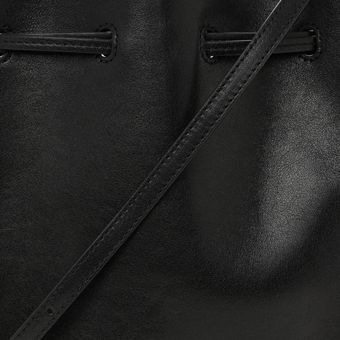 Calfskin Small Bucket Bag Black
