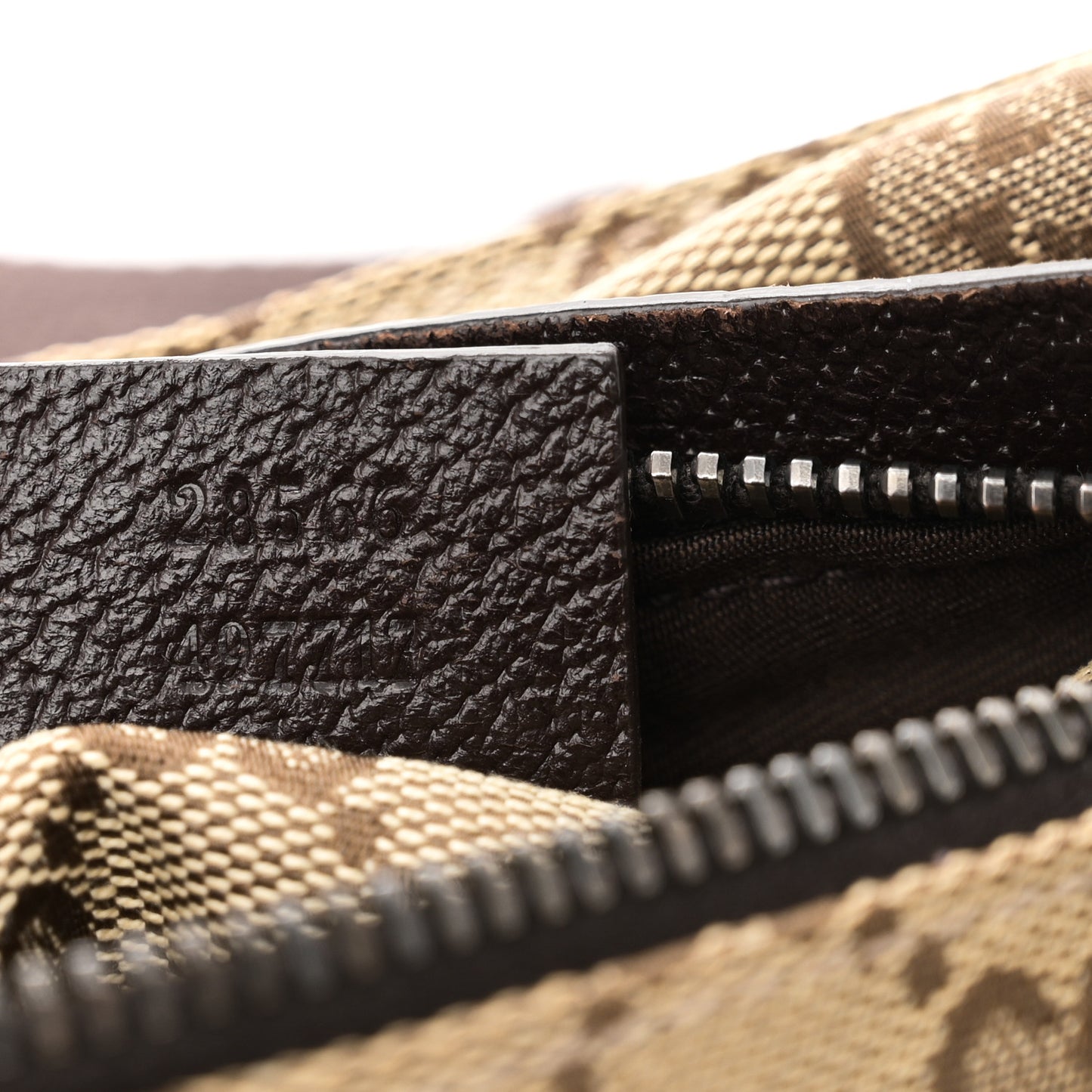 GG Monogram Double Pocket Belt Bag Dark Brown