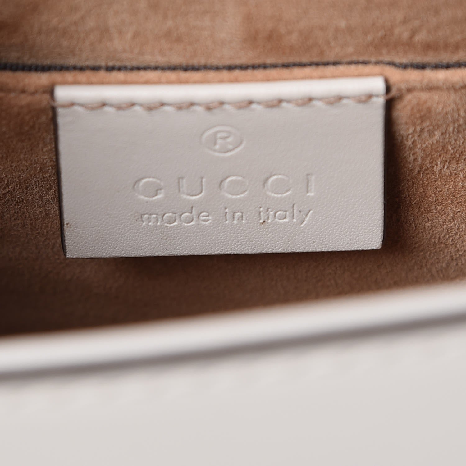 Gucci Calfskin Mini Sylvie Chain Shoulder Bag White 6 of 7