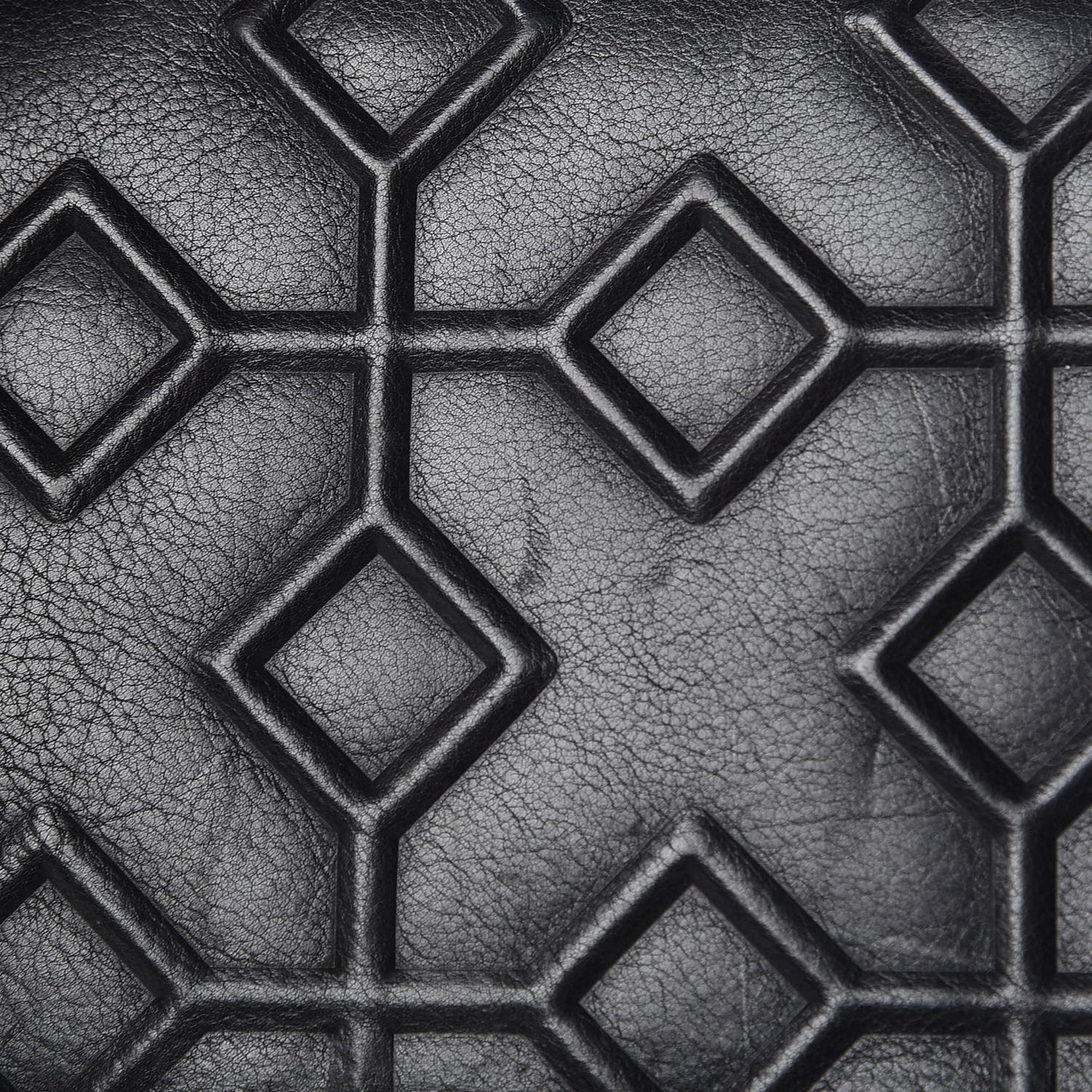 Calfskin Crystal Embossed Medium Boy Flap Black