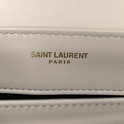 Saint Laurent Calfskin Y Quilted Monogram Toy Loulou Crossbody Bag Crema Soft 6 of 11