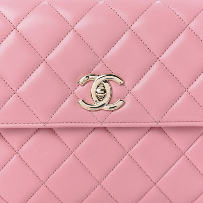 Chanel Lambskin Quilted Medium Trendy CC Flap Dual Handle Bag Pink 12 of 13