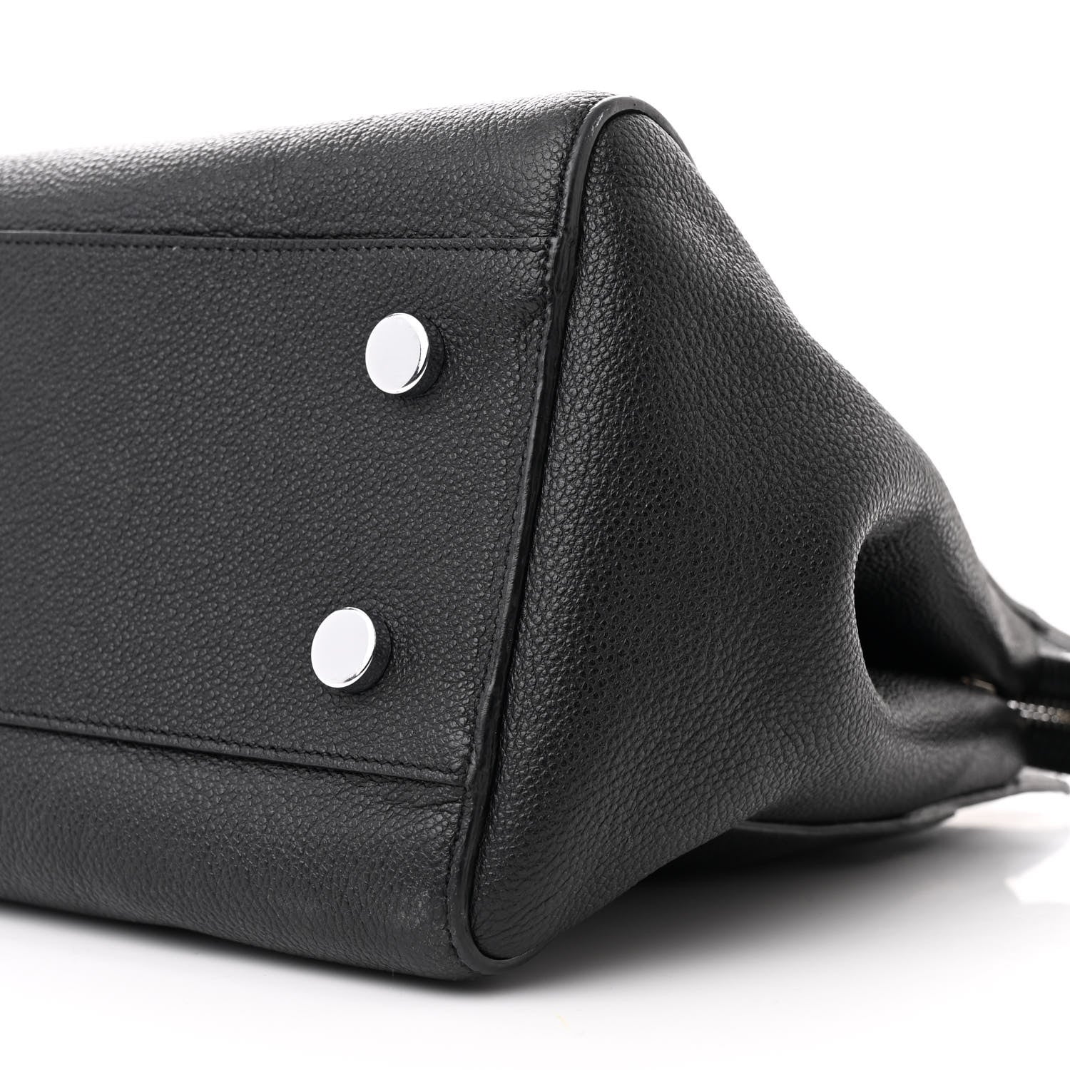 Saint Laurent Grained Calfskin Small Cabas Rive Gauche Black 10 of 12