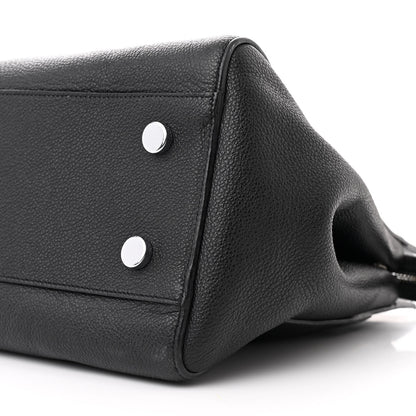 Saint Laurent Grained Calfskin Small Cabas Rive Gauche Black 10 of 12