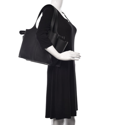 Celine Baby Grained Calfskin Medium Tri-Fold Bag Black 2 of 10