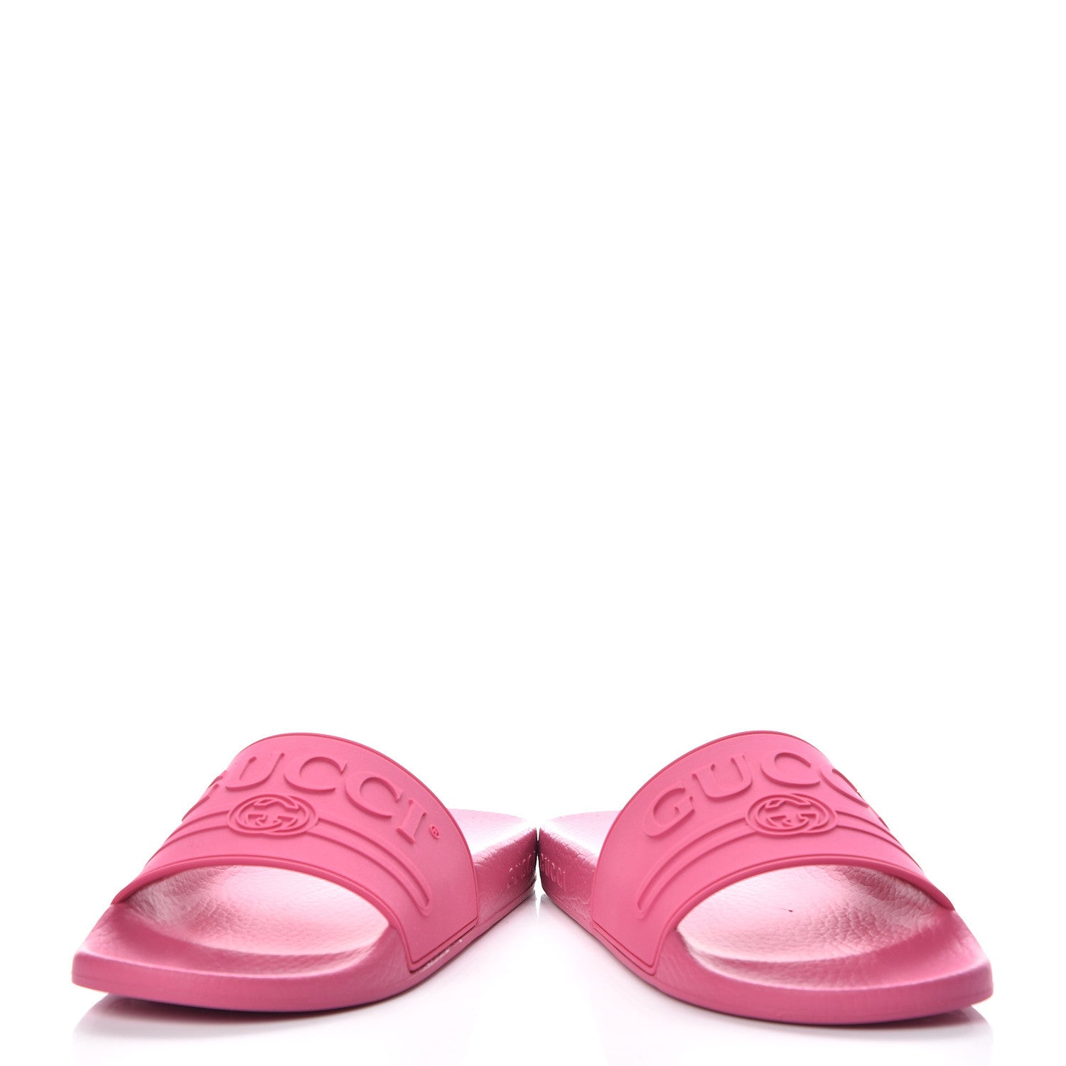 Gucci Rubber Womens Logo Slide Sandals 38 Fuchsia 6 of 11
