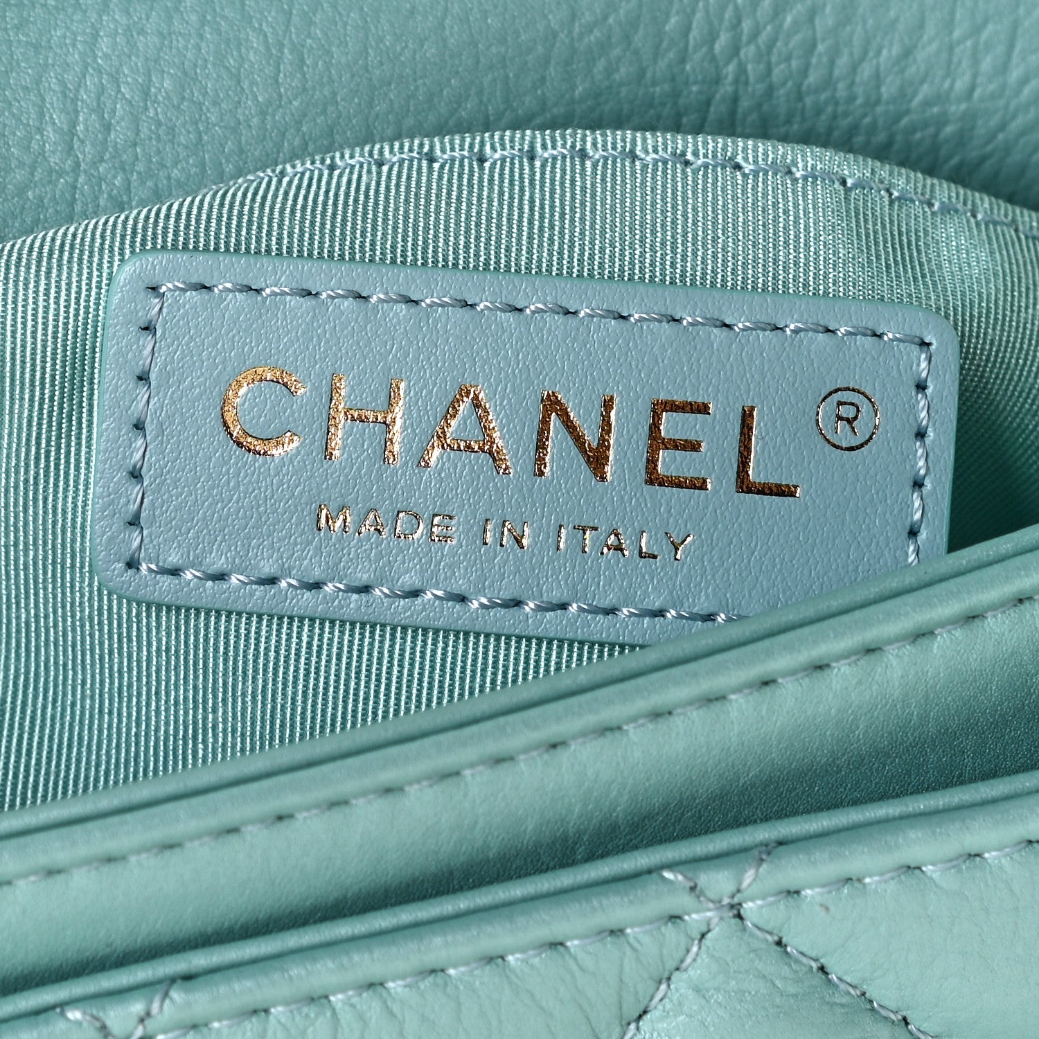 Chanel Calfskin Quilted Top Handle Flap Light Blue 8 of 12