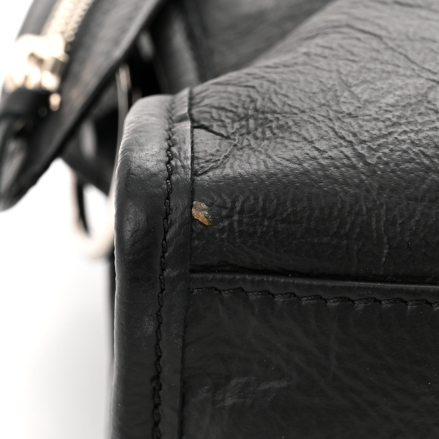 Balenciaga Matte Goatskin Rubber Covered Classic Hardware Mini City Black 11 of 11