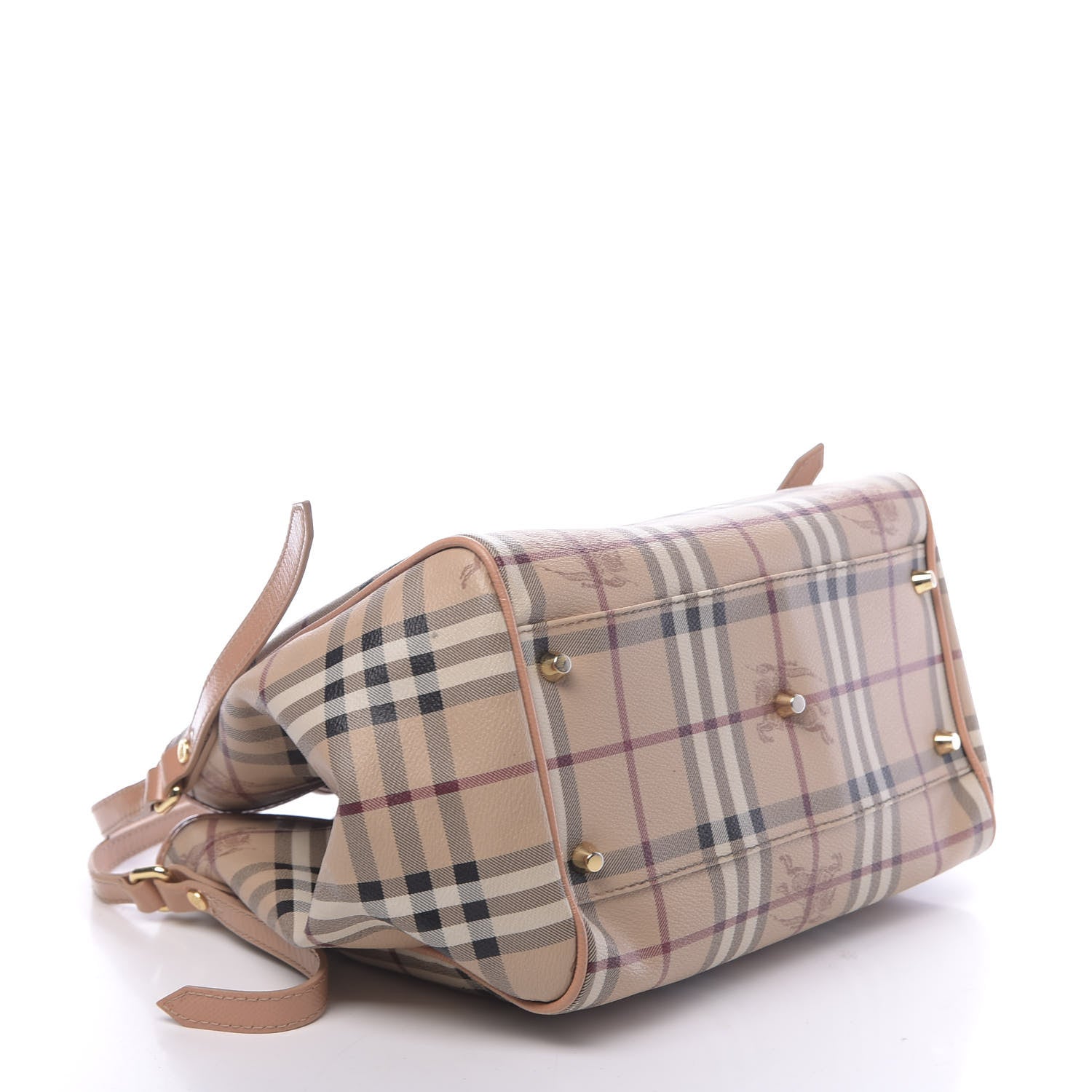 Burberry Haymarket Check Small Canterbury Tote Pale Coral Pink 4 of 14