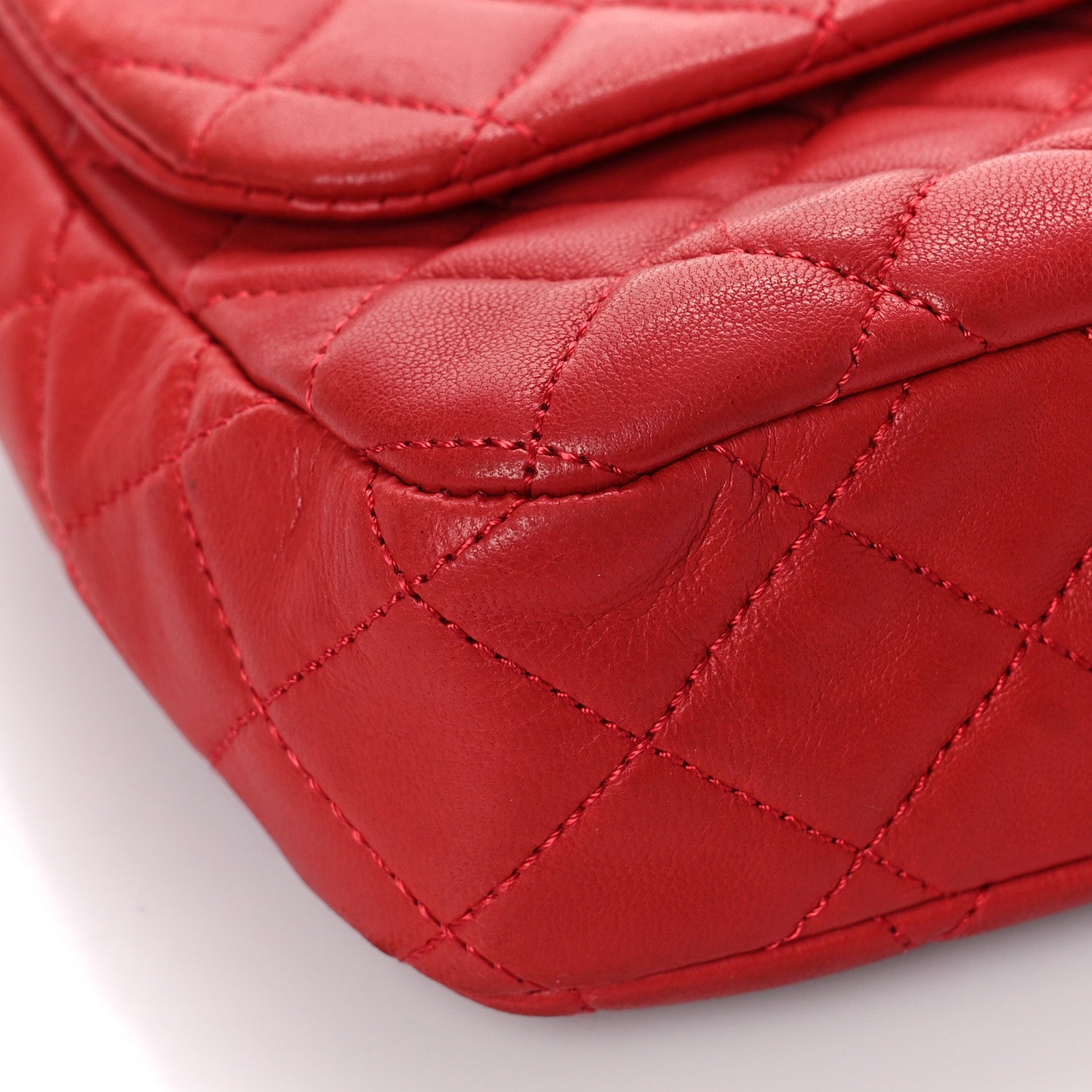 Chanel Lambskin Quilted Medium Cruise Charm Single Flap Red 7 of 8