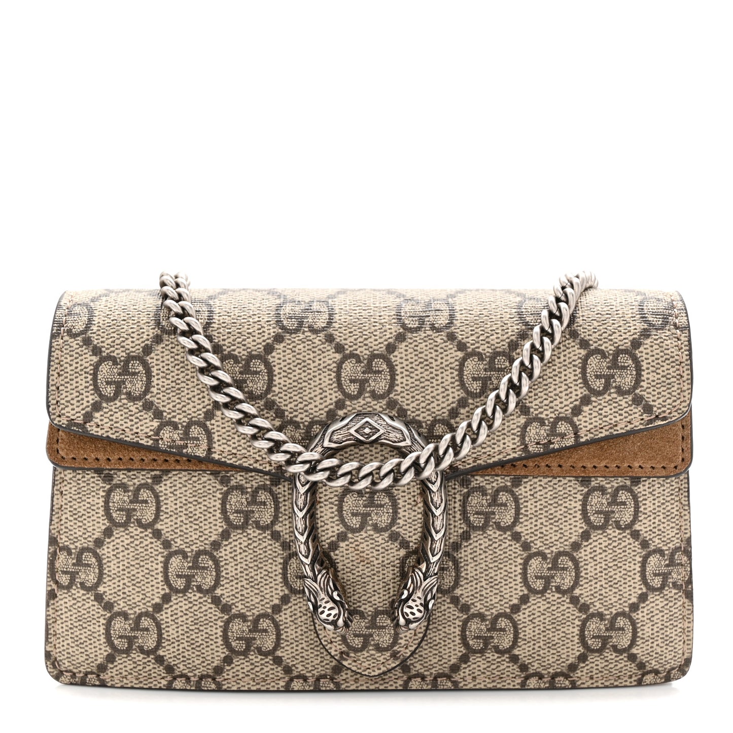 GG Supreme Monogram Super Mini Dionysus Shoulder Bag Taupe