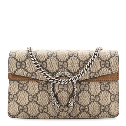 Gucci GG Supreme Monogram Super Mini Dionysus Shoulder Bag Taupe 1 of 10
