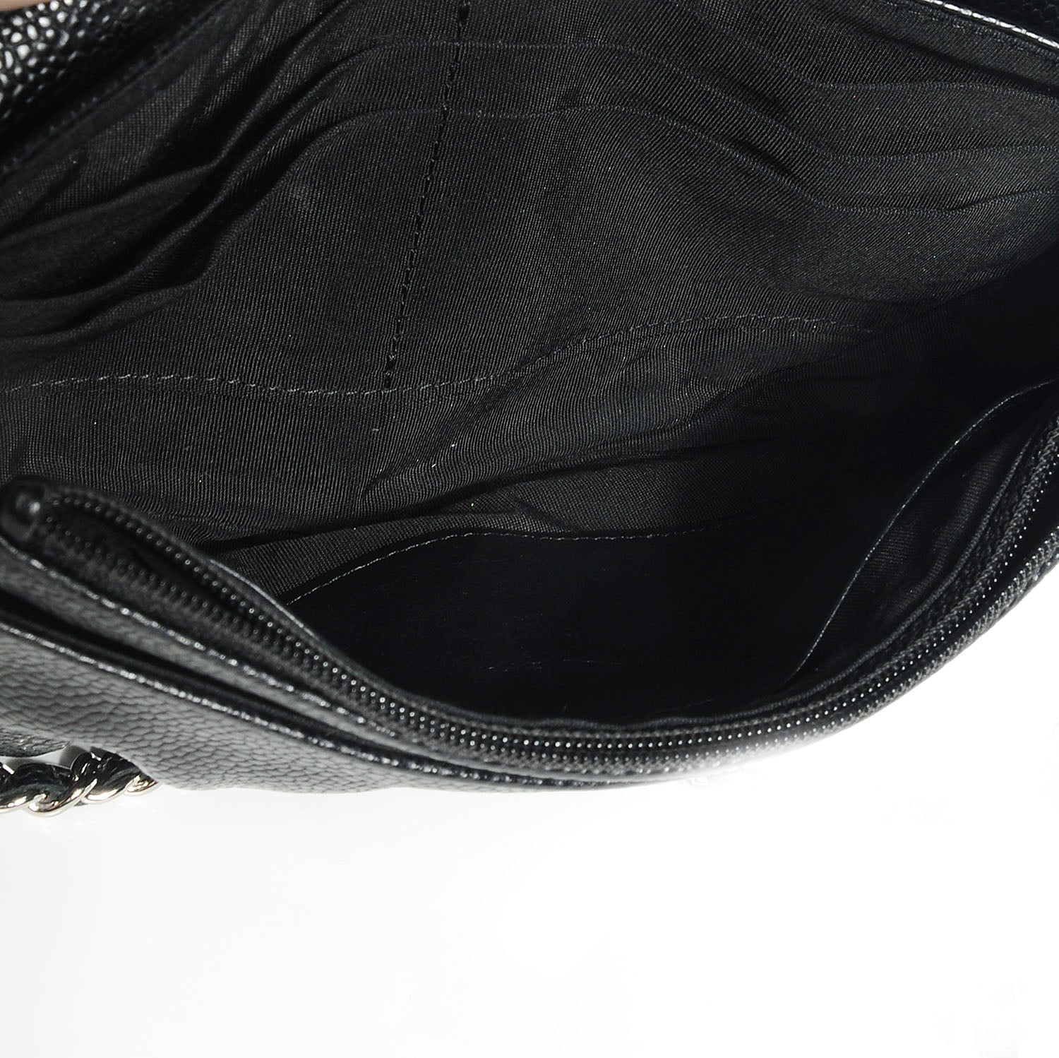 Chanel Caviar Half Moon Wallet On Chain WOC Black 7 of 9