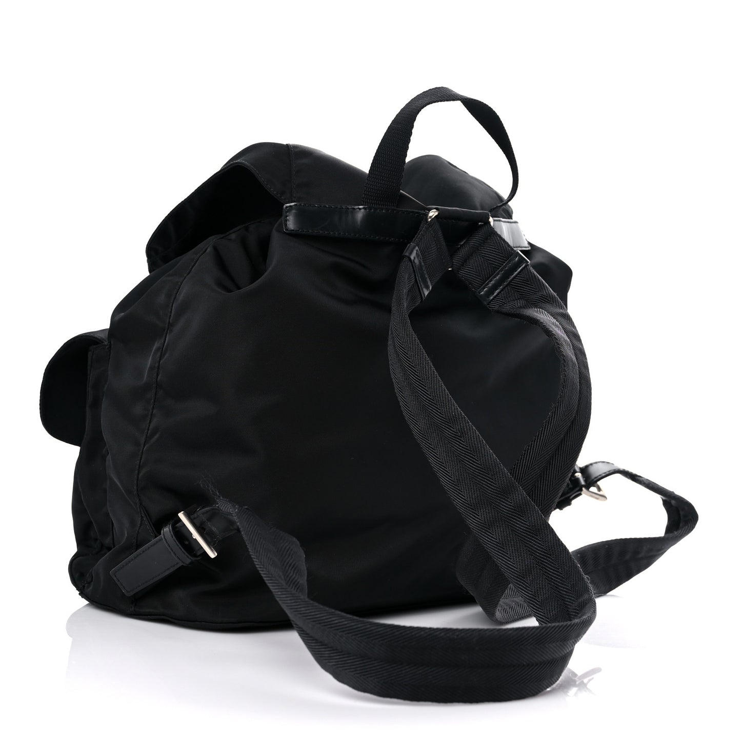 Tessuto Nylon Saffiano Medium Backpack Black