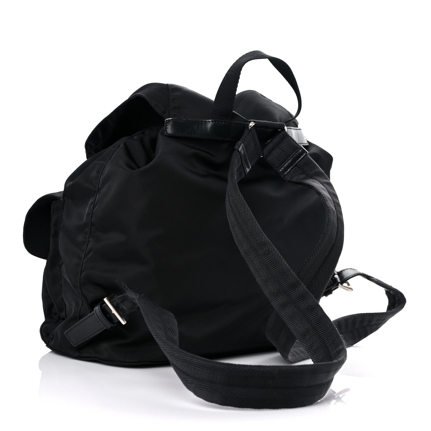 Prada Tessuto Nylon Saffiano Medium Backpack Black 3 of 16