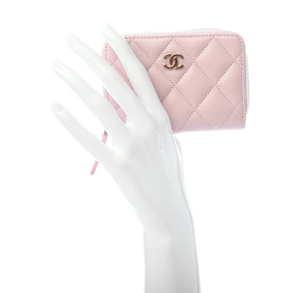 Chanel Caviar Quilted Zip Coin Purse Light Pink 2 of 8