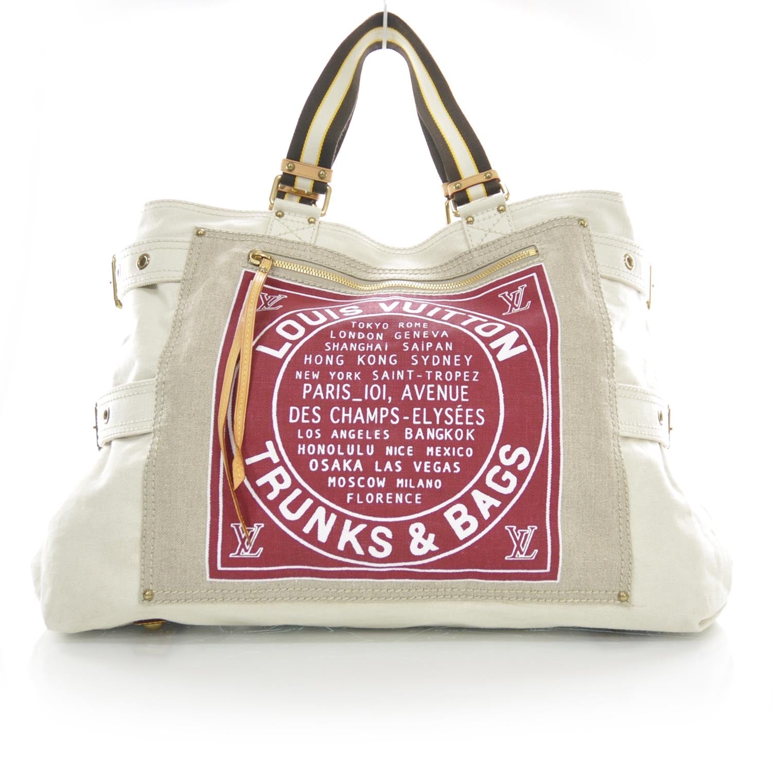 Louis Vuitton Toile Globe Shopper Cabas GM Red 1 of 9