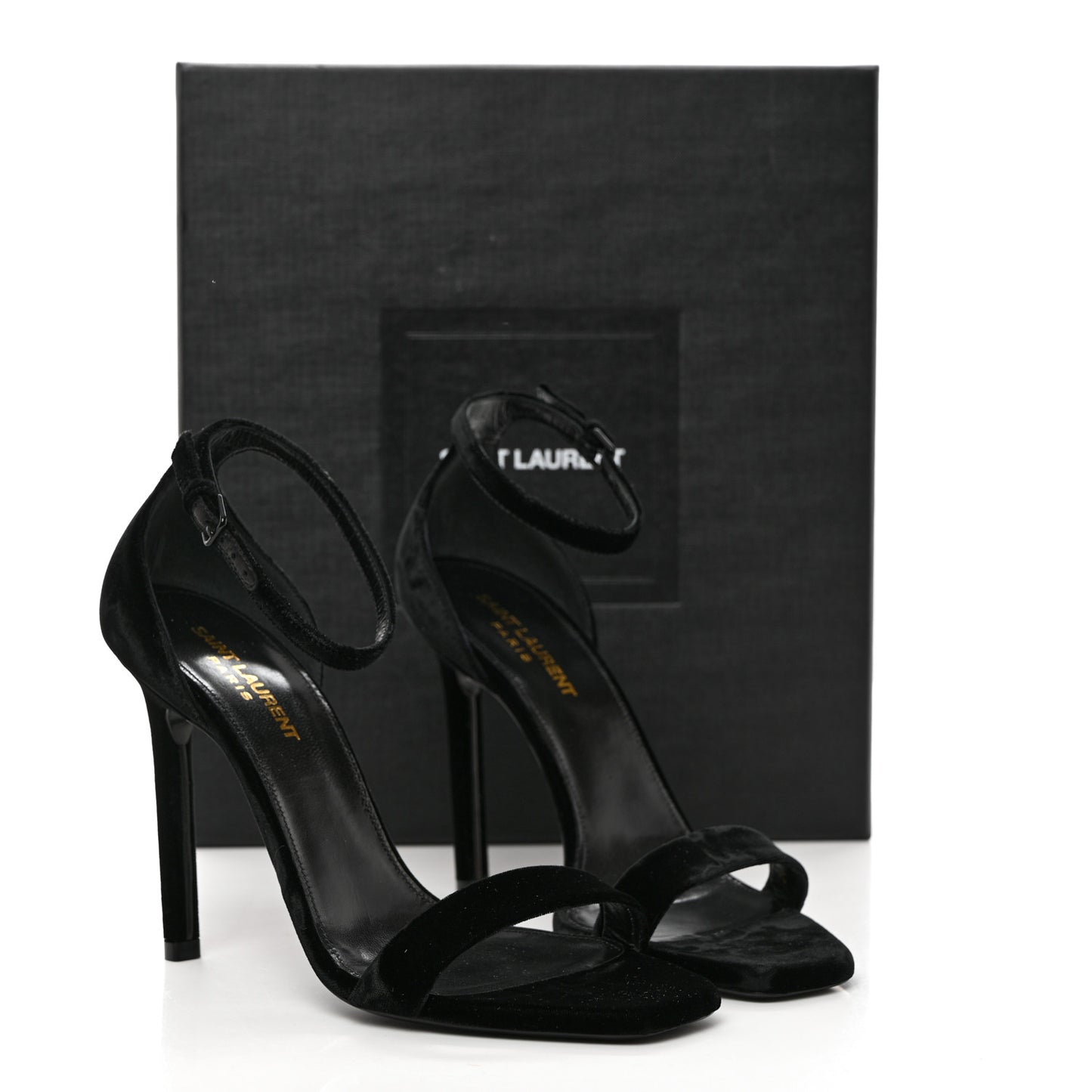 Velvet Amber 105 Ankle Strap Sandals 38.5 Black