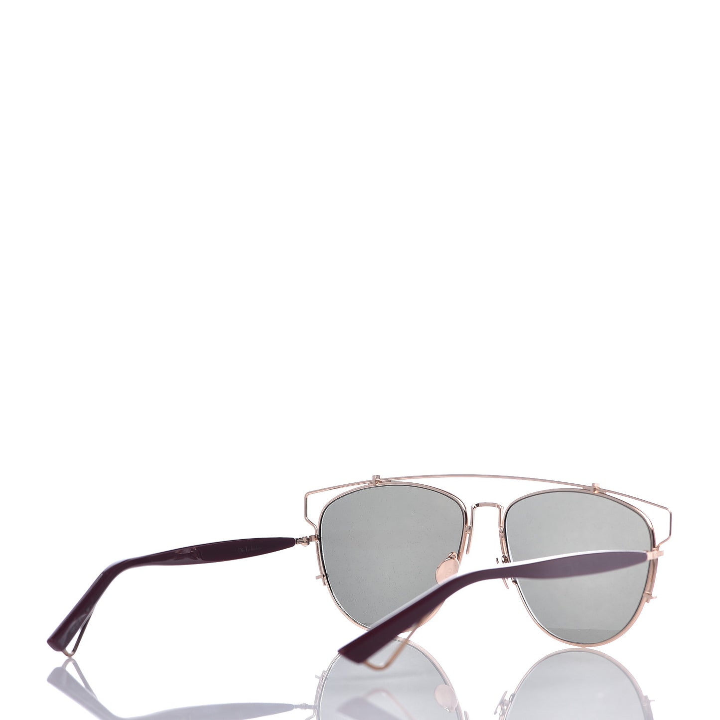 Mirrored Technologic Sunglasses Burgundy