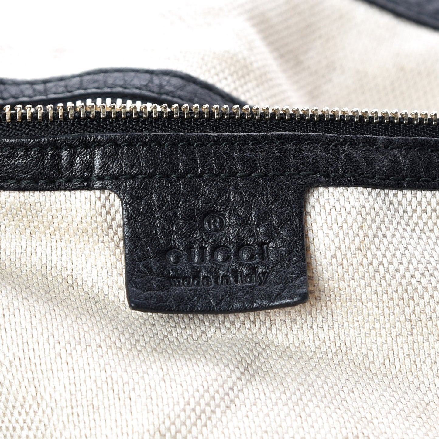 Pebbled Calfskin Large Soho Shoulder Bag Black