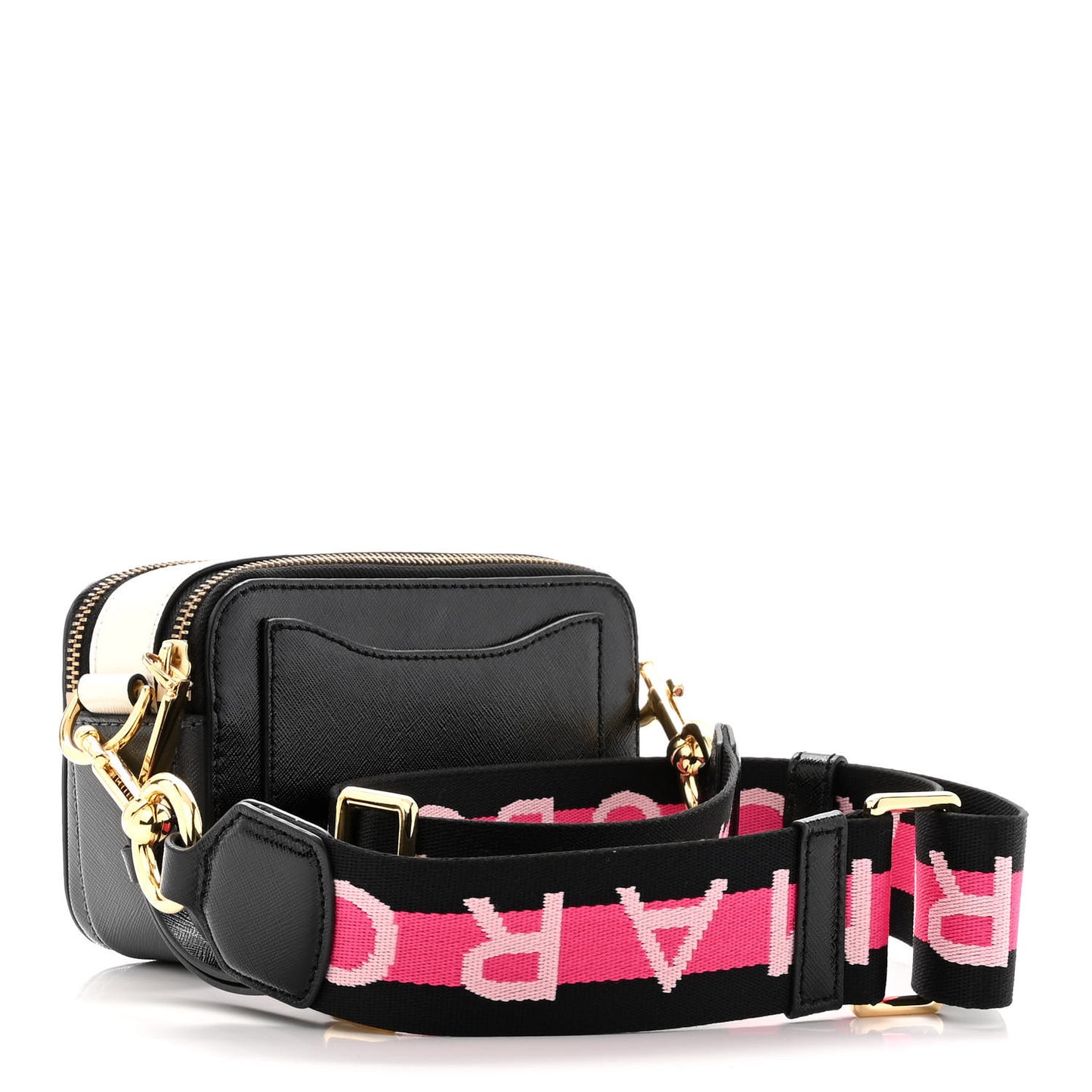 Saffiano Snapshot Camera Bag Black Grey