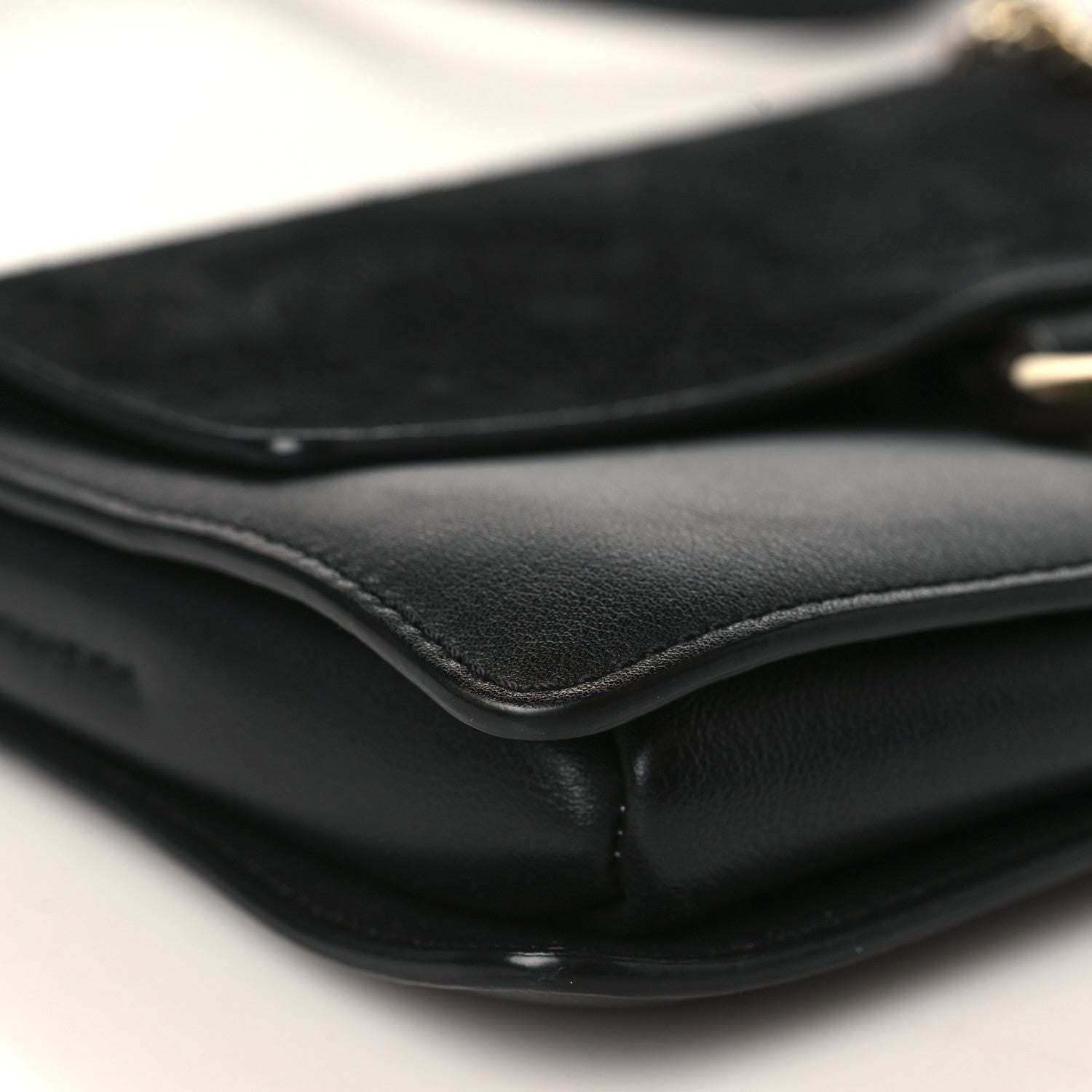 Chloe Suede Calfskin Small Faye Shoulder Bag Black 8 of 10