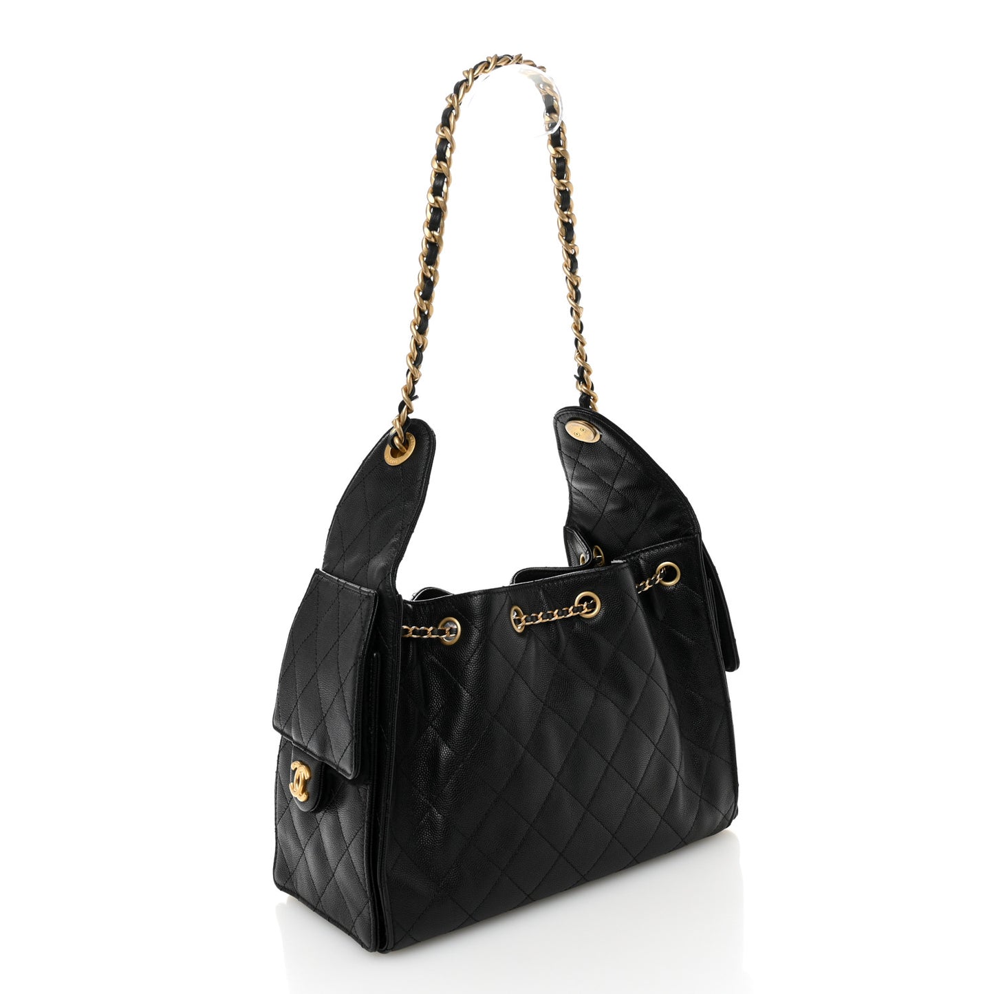 Caviar Quilted Small Chanel 25 Handbag Black