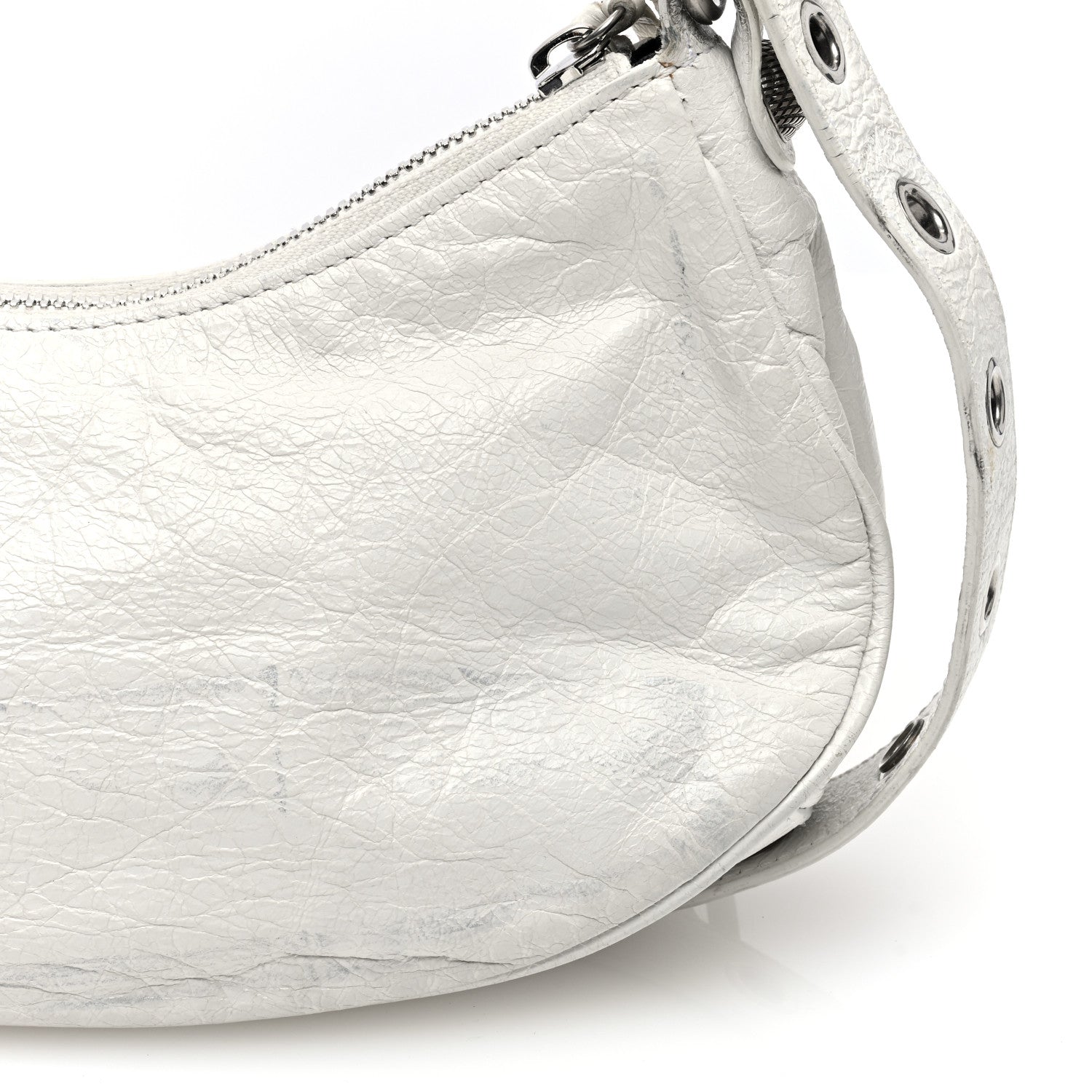 Balenciaga Agneau Arena Crystal Le Cagole Shoulder Bag XS Optic White 12 of 18