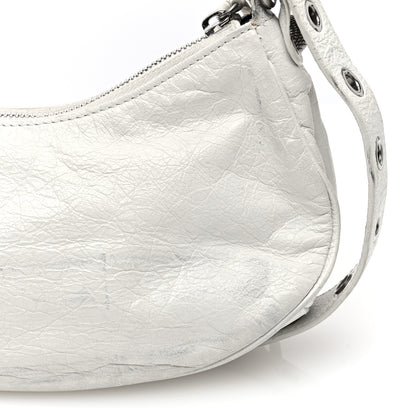 Balenciaga Agneau Arena Crystal Le Cagole Shoulder Bag XS Optic White 12 of 18