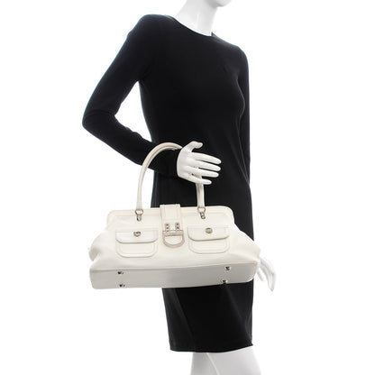 Christian Dior Calfskin Frame Satchel White 2 of 20