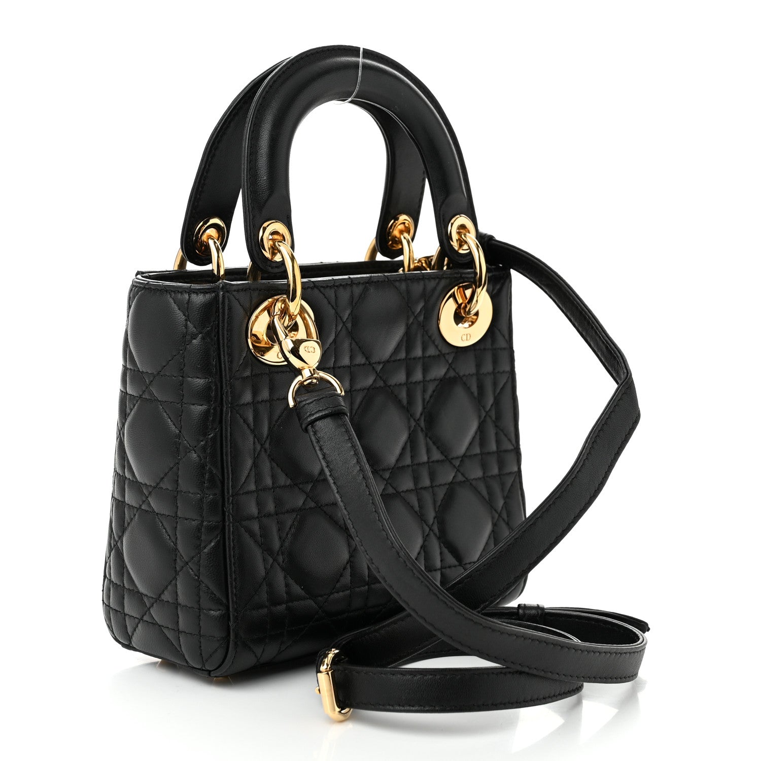 Christian Dior Lambskin Cannage Mini Lady Dior Black 3 of 10