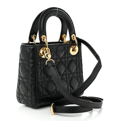 Christian Dior Lambskin Cannage Mini Lady Dior Black 3 of 10