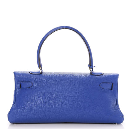 Hermes Taurillon Clemence Shoulder Kelly 40 Bleu Electrique 5 of 32