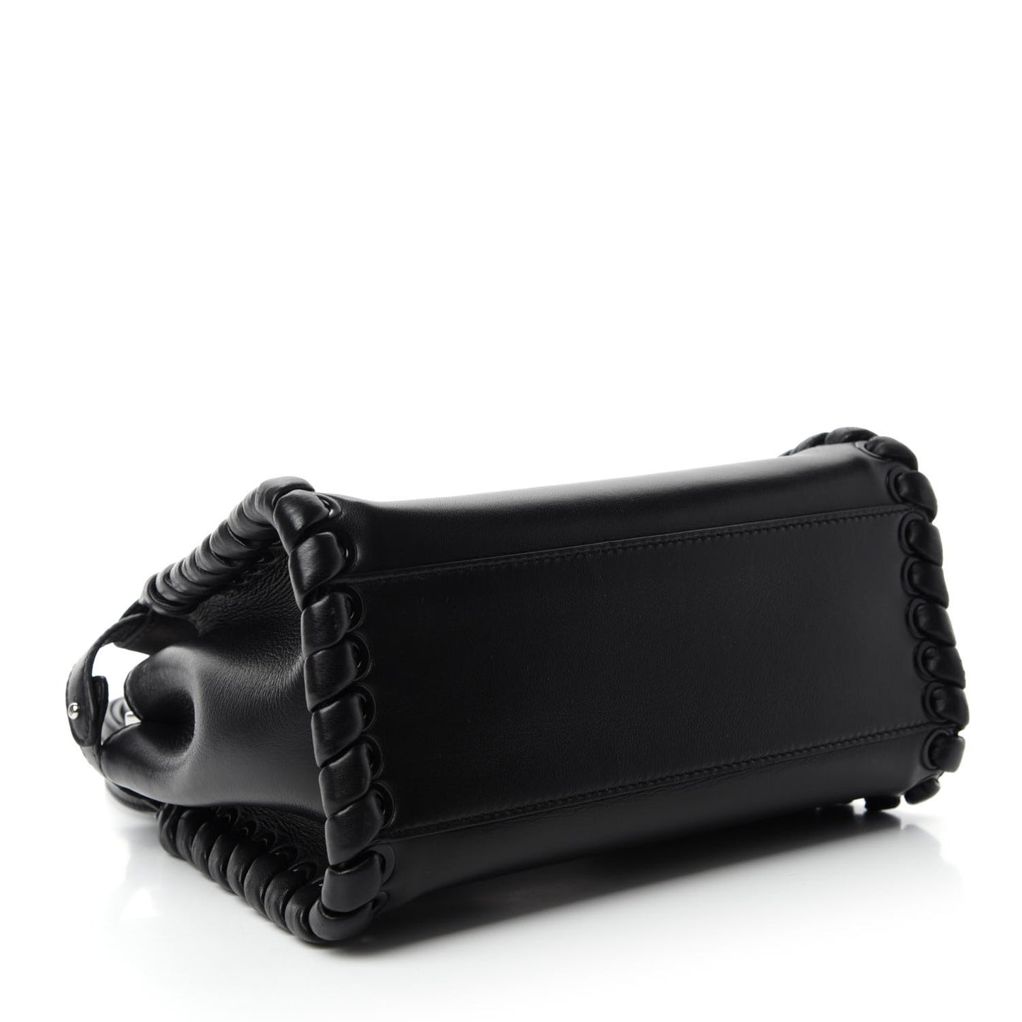 Nappa Lace Up Mini Peekaboo Iconic Satchel Black