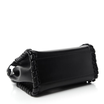 Fendi Nappa Lace Up Mini Peekaboo Iconic Satchel Black 4 of 12
