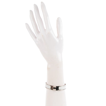 Hermes Enamel Narrow Clic Clac H Bracelet PM White 2 of 5