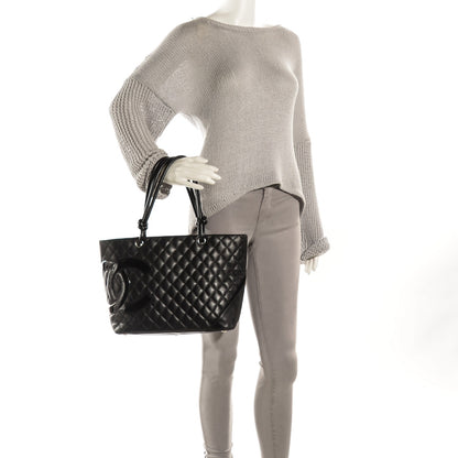 Chanel Calfskin Quilted Large Cambon Tote Black 2 of 7
