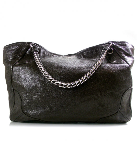 Cervo Lux Chain Shoulder Bag Ebano