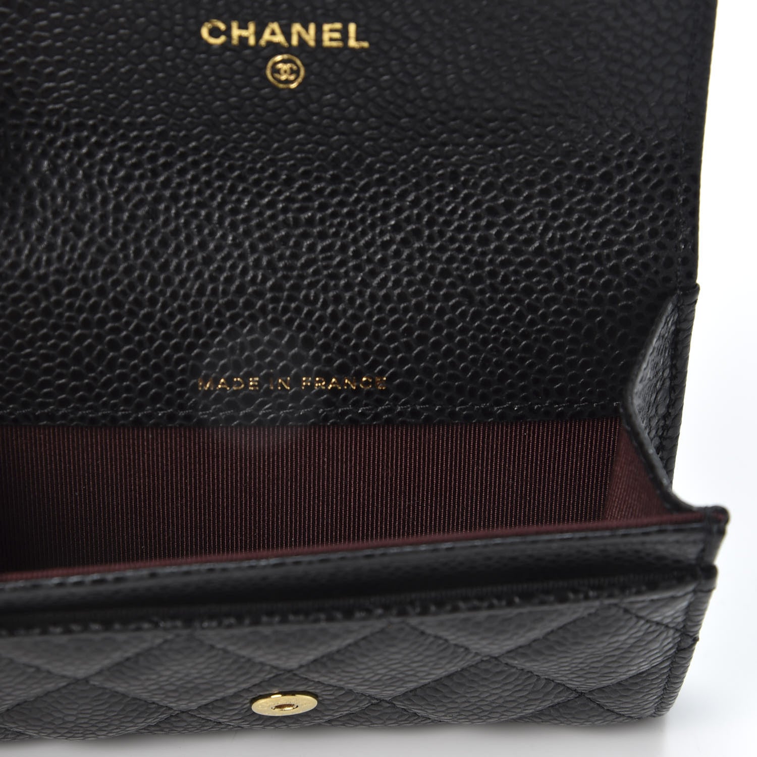 Chanel Caviar Quilted Flap Card Holder Wallet Black 8 of 10