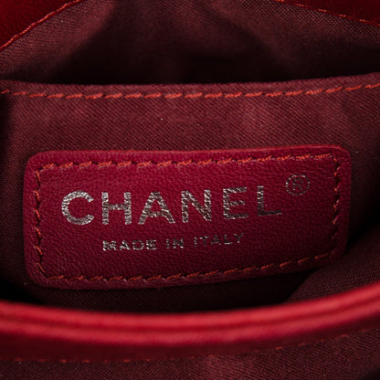 Chanel Lambskin Quilted Mini Chanel 3 Flap Red 7 of 9