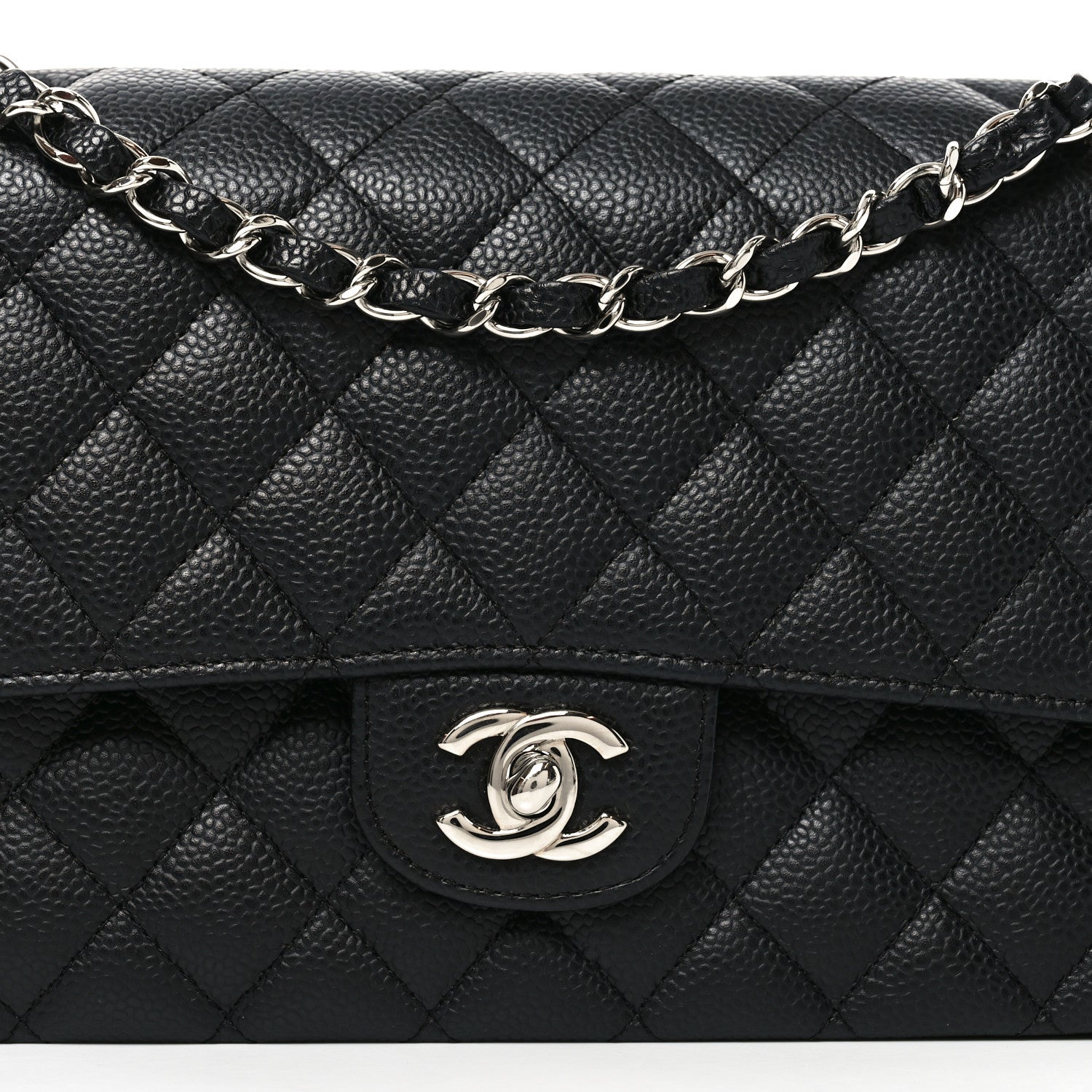 Chanel Caviar Quilted Medium Double Flap Black 8 of 11