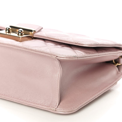 Christian Dior Pearly Lambskin Cannage Miss Dior Promenade Pouch Lotus 4 of 9