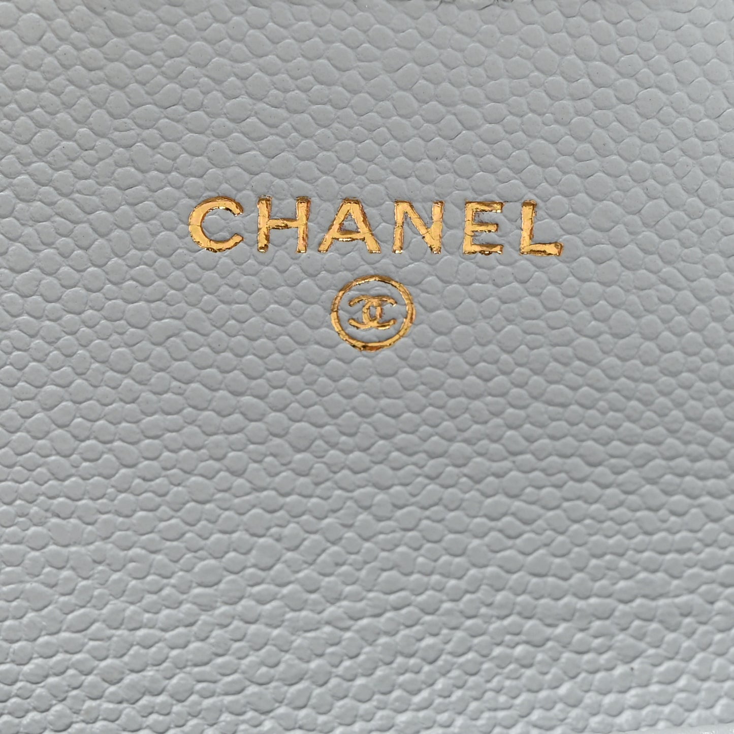 Caviar Quilted Flap Card Holder Wallet Light Blue