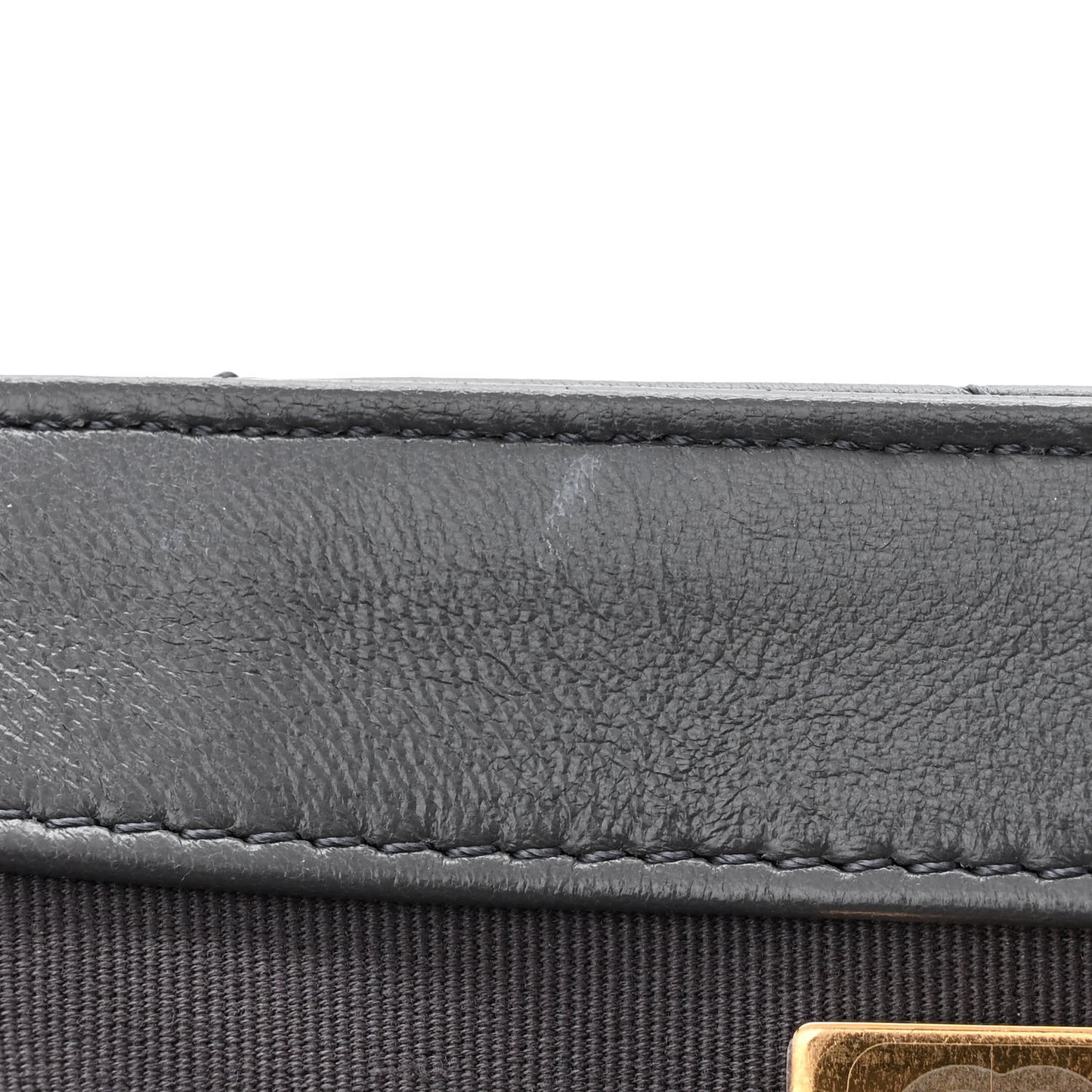 Shiny Lambskin Quilted Multi Stand Flap Grey